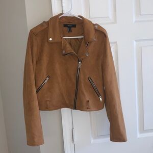 Womens Large Tan Biker Jacket